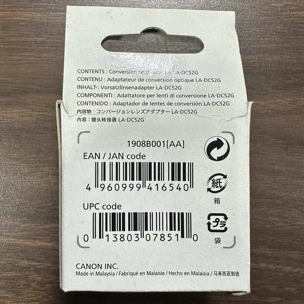 Canon LA-DC52G Lens Adapter